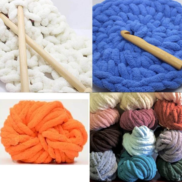 250g Chenille Thick Chunky Yarn For Knitting Merino Wool Yarn 2cm Thick Yarns For Hand knitting Blanket Crochet Nest