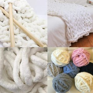 250g Chenille Thick Chunky Yarn For Knitting Merino Wool Yarn 2cm Thick Yarns For Hand knitting Blanket Crochet Nest