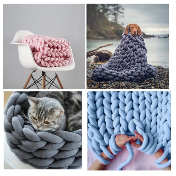 Chunky Yarn Blanket