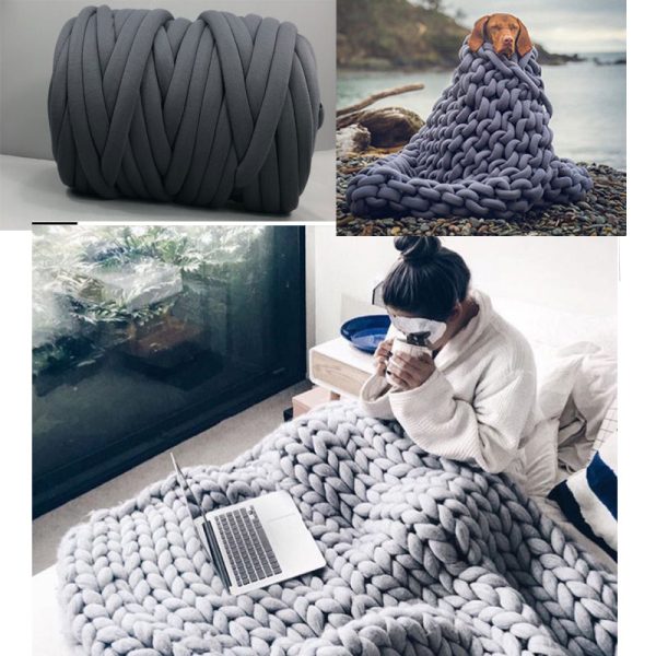 Chunky Yarn Blanket