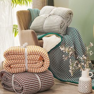 Sherpa Wool Chunky Knit Blanket