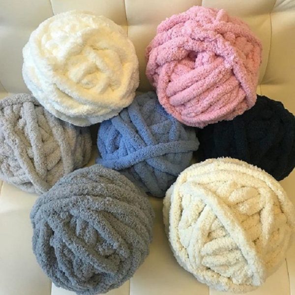 250g Chenille Thick Chunky Yarn For Knitting Merino Wool Yarn 2cm Thick Yarns For Hand knitting Blanket Crochet Nest