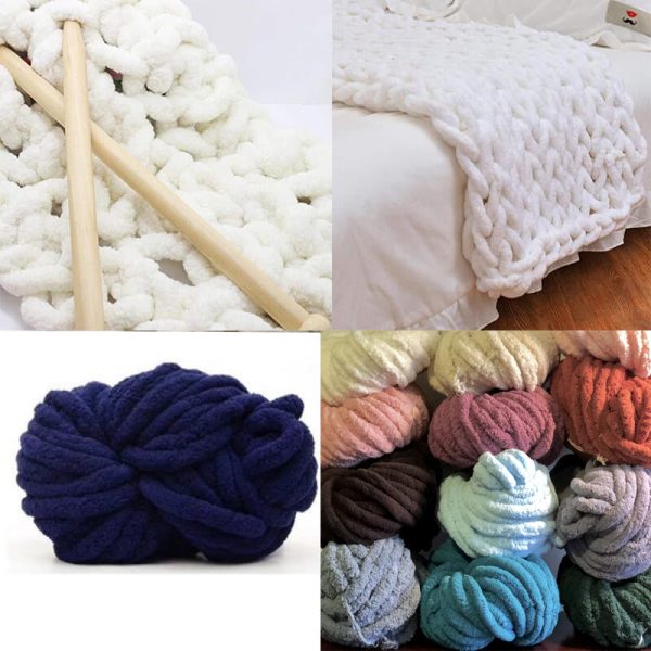 250g Chenille Thick Chunky Yarn For Knitting Merino Wool Yarn 2cm Thick Yarns For Hand knitting Blanket Crochet Nest