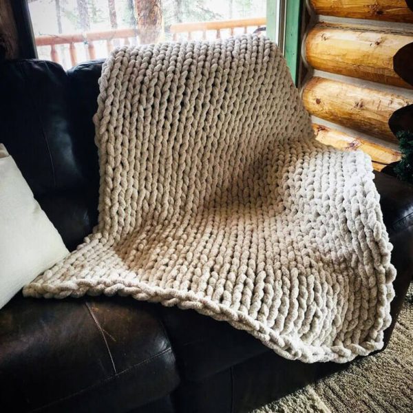 Handmade Chunky Knit Blanket