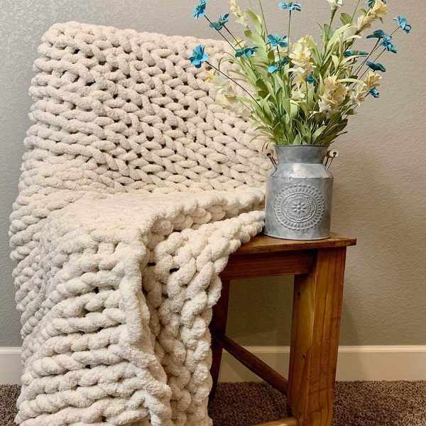 Chunky Knit Chenille Blanket
