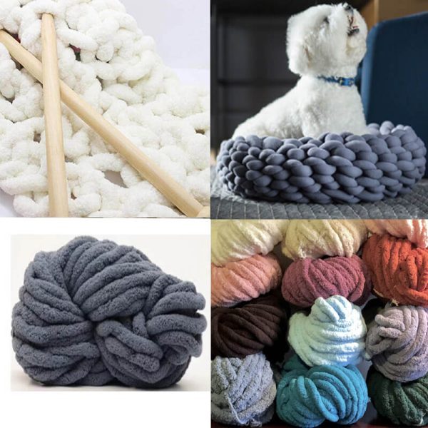 250g Chenille Thick Chunky Yarn For Knitting Merino Wool Yarn 2cm Thick Yarns For Hand knitting Blanket Crochet Nest