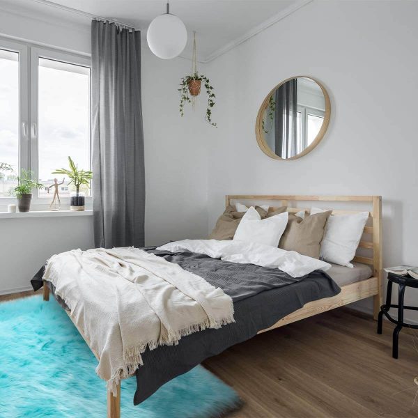 Faux Fur Sheepskin Round Area Rug