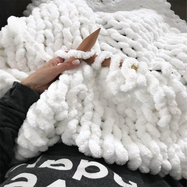 Chunky Knit Chenille Blanket