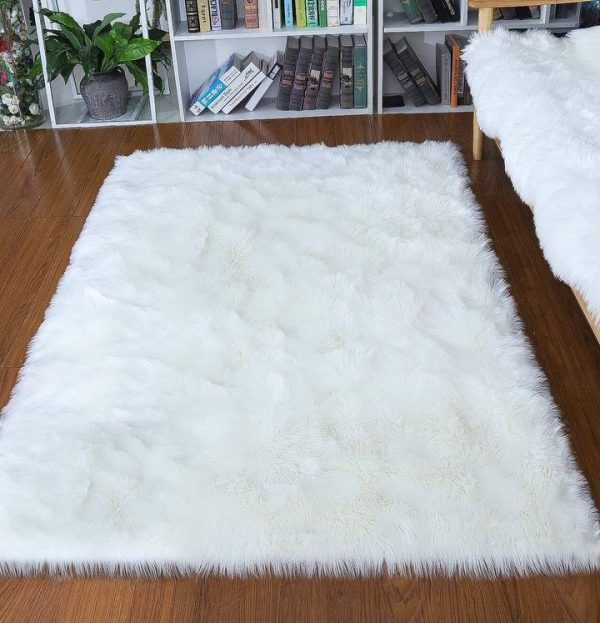 Faux Fur Sheepskin Round Area Rug
